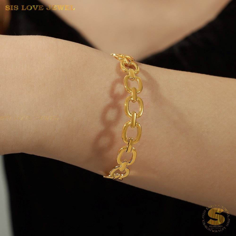 Golden Embrace Adjustable Bangle H124