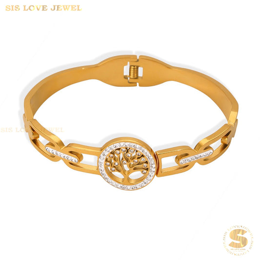 Lucky Golden Money-Tree Bangle H125