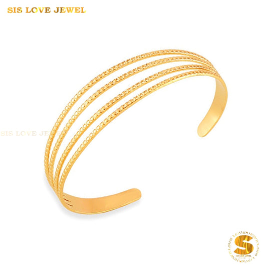 Gold 4-Layer Adjustable Bangle H142