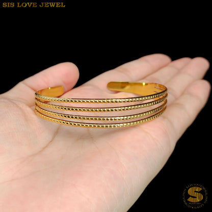 4 Layers Adjustable Open Bangle H142