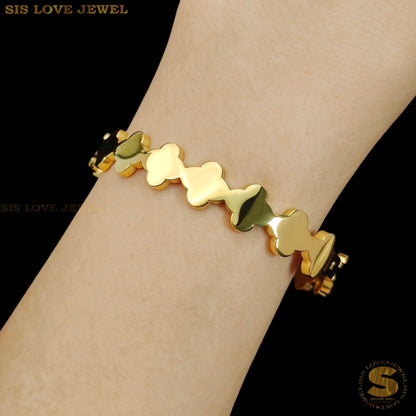 Clover Oval Bangle H148