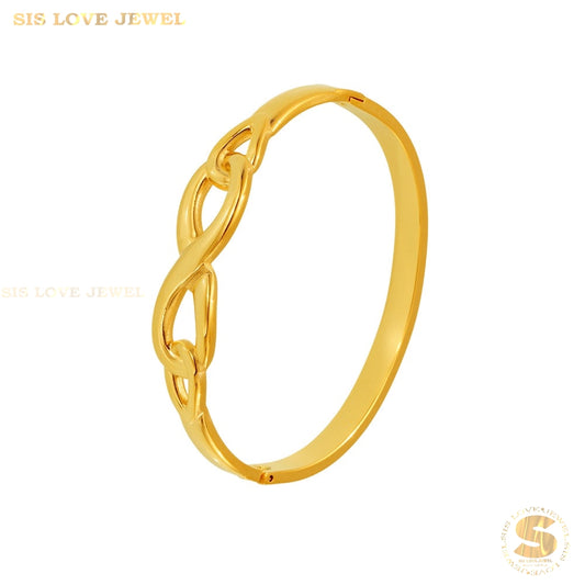Infinity Gold Plated Bangle H167