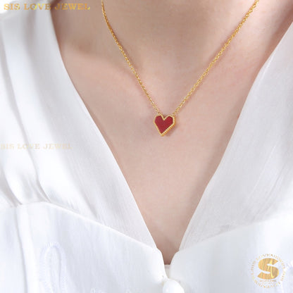 Love Pendant Necklace (Black / Red / White N029