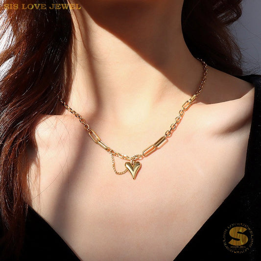 Gold Plated Love Pendant Necklace N068