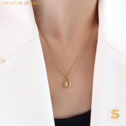 Lock Pendant Necklace N078