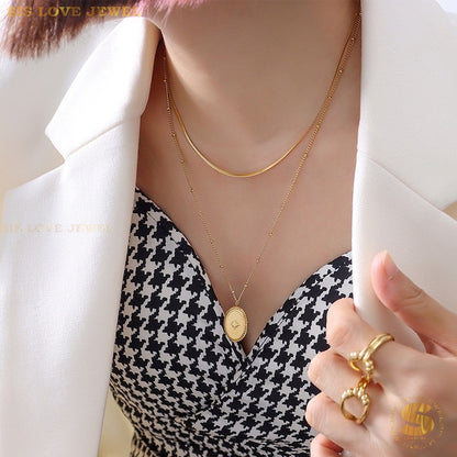 Double Layers Star Necklace N080