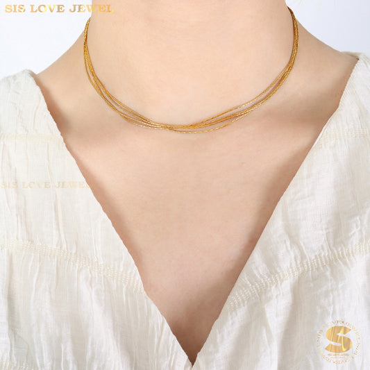 The Serene Circle Necklace N089