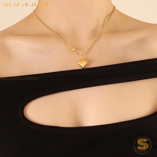Chubby Love Gold Plated Necklace N107