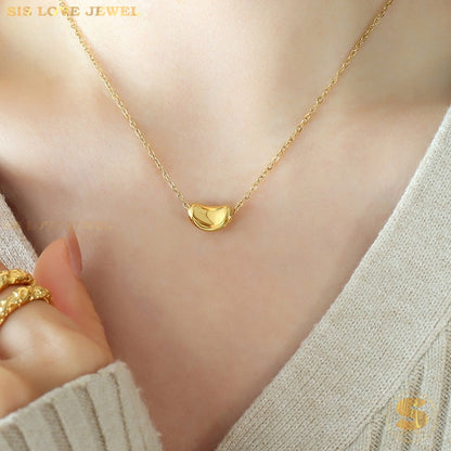 Mini Bean Pendant Necklace N109