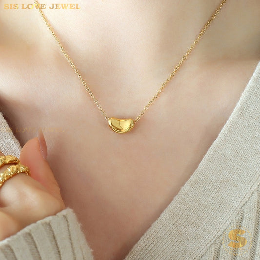 Mini Bean Pendant Necklace N109