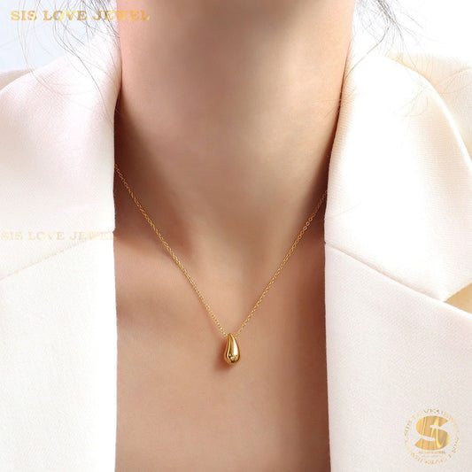 Dainty Water Drop Pendant Necklace N113