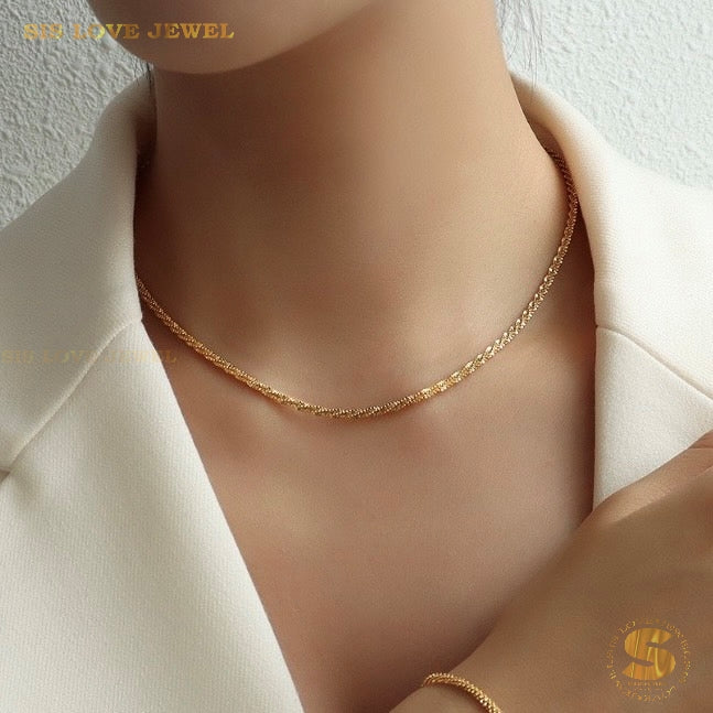 Blink-Blink Gold Plated Necklace N117