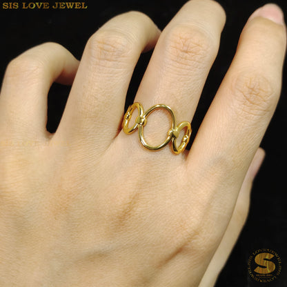 Oval Hollow Adjustable Ring R008