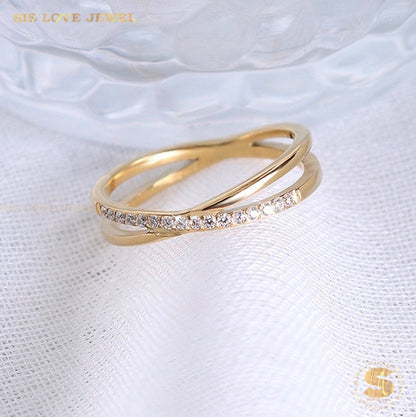 Zirconia Cross Allure Ring R015