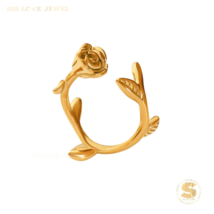 Adjustable Rose Flower Ring R016