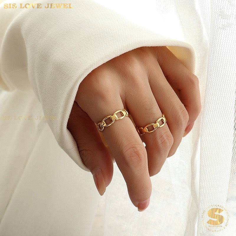 Adjustable Chain of Love Ring R060
