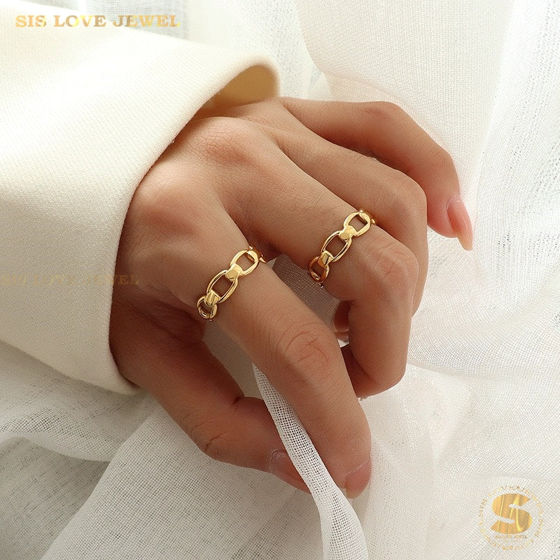 Adjustable Chain of Love Ring R060