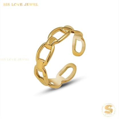 Adjustable Chain of Love Ring R060
