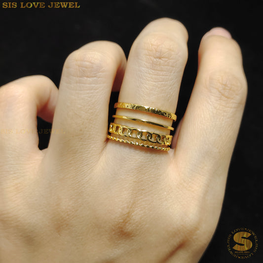 Trio of Love Band Ring R063