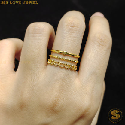 3 Layers Sphere Adjustable Ring R066