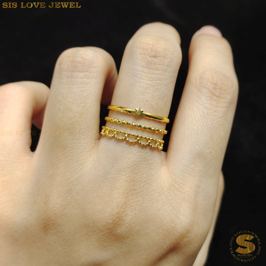3 Layers Sphere Adjustable Ring R066