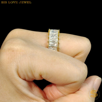 Full Diamond Cubic Zirconia Ring R088