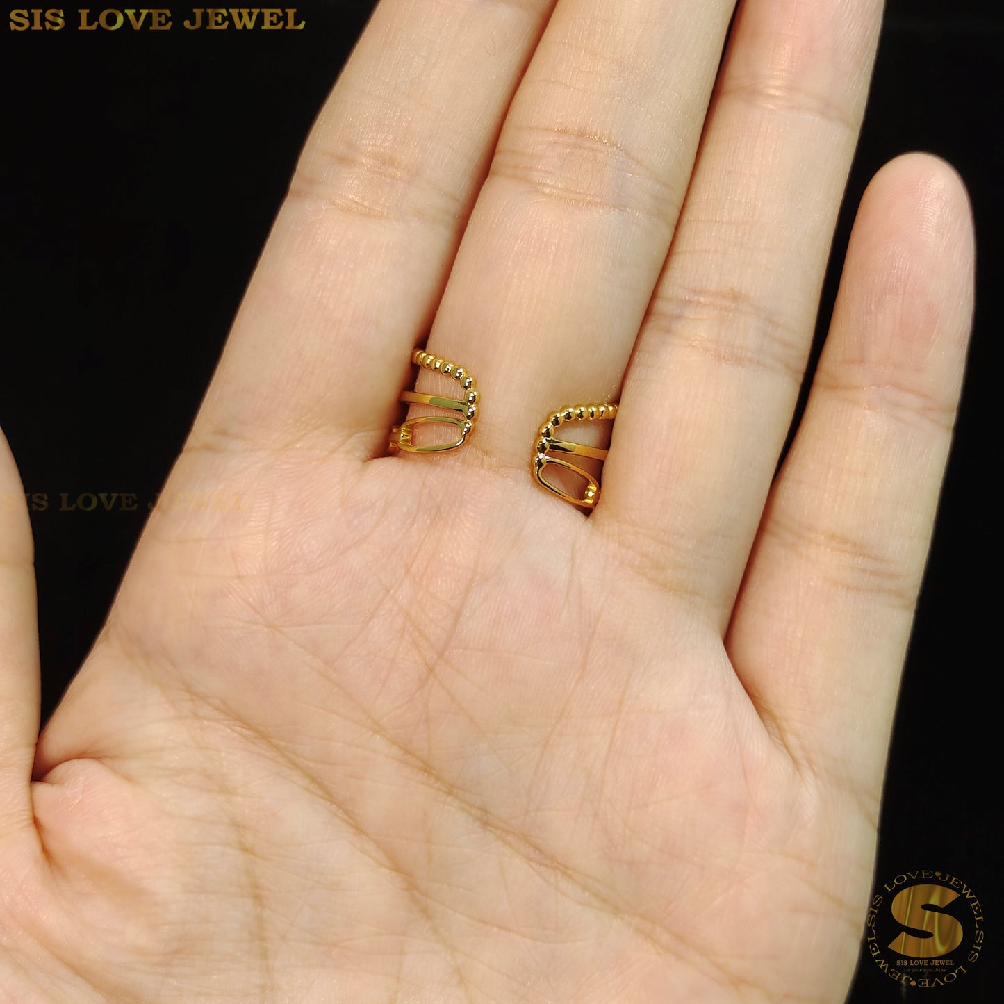 3 Layers Leaf Adjustable Ring R091