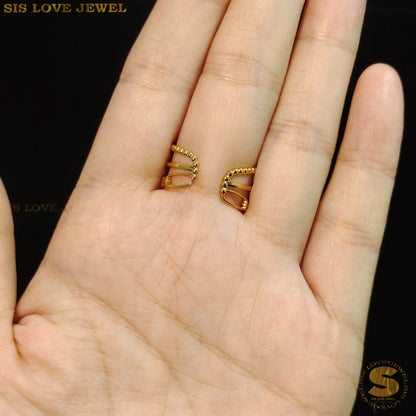 3 Layers Leaf Adjustable Ring R091