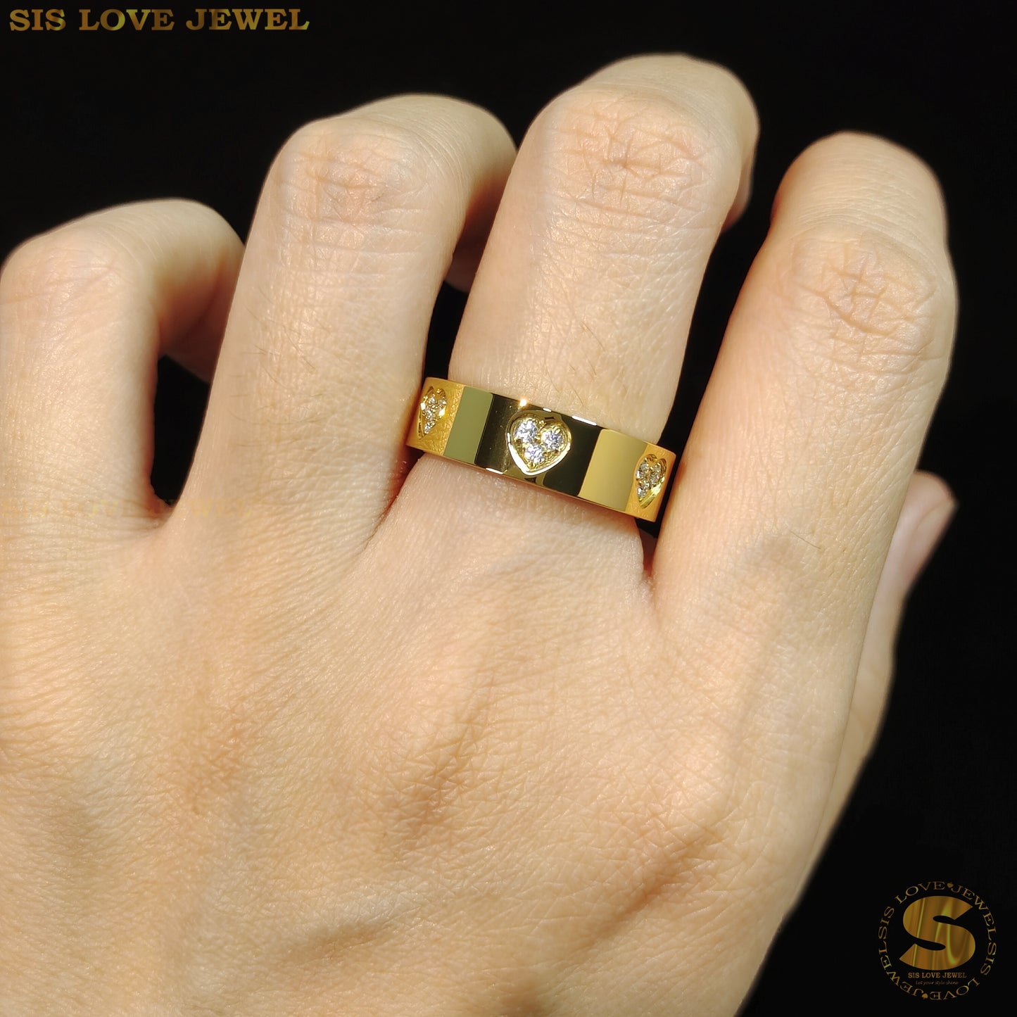 Cubic Zirconia Love Ring R093
