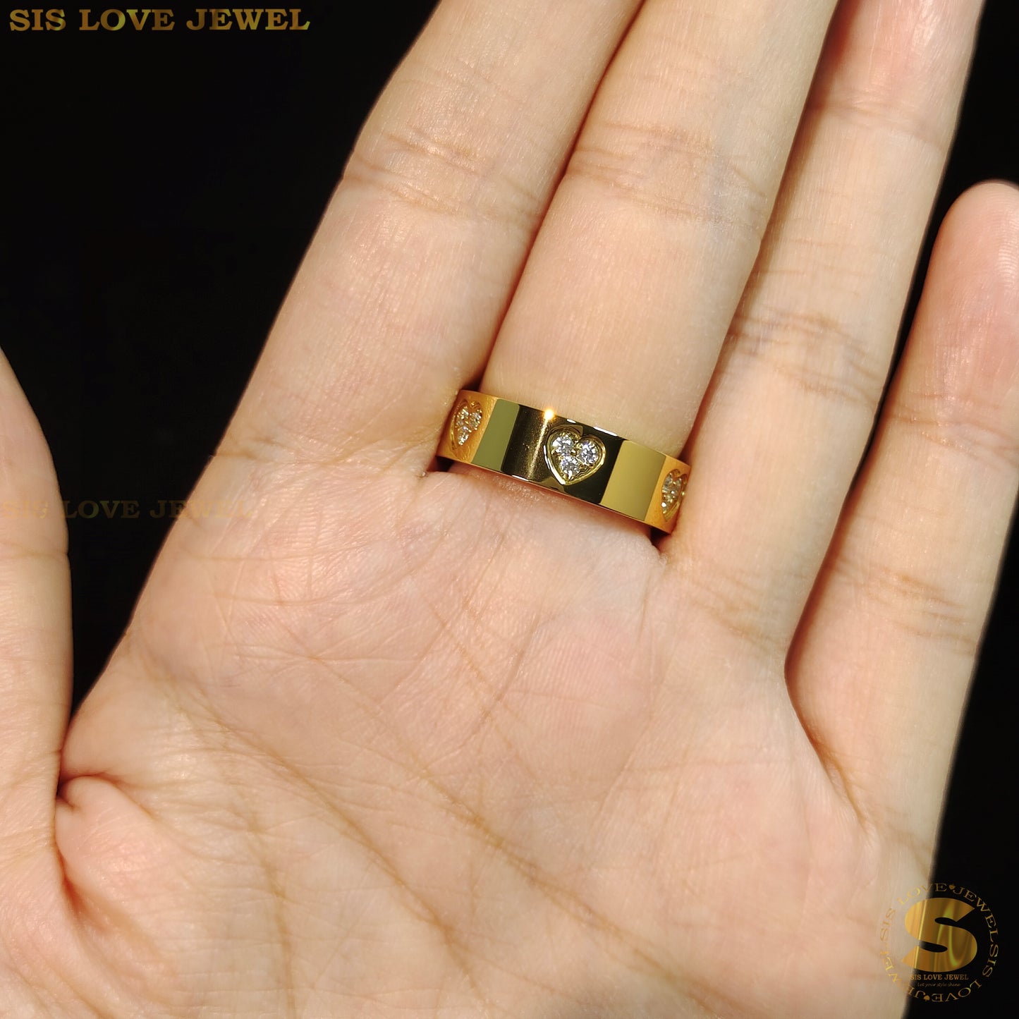 Cubic Zirconia Love Ring R093