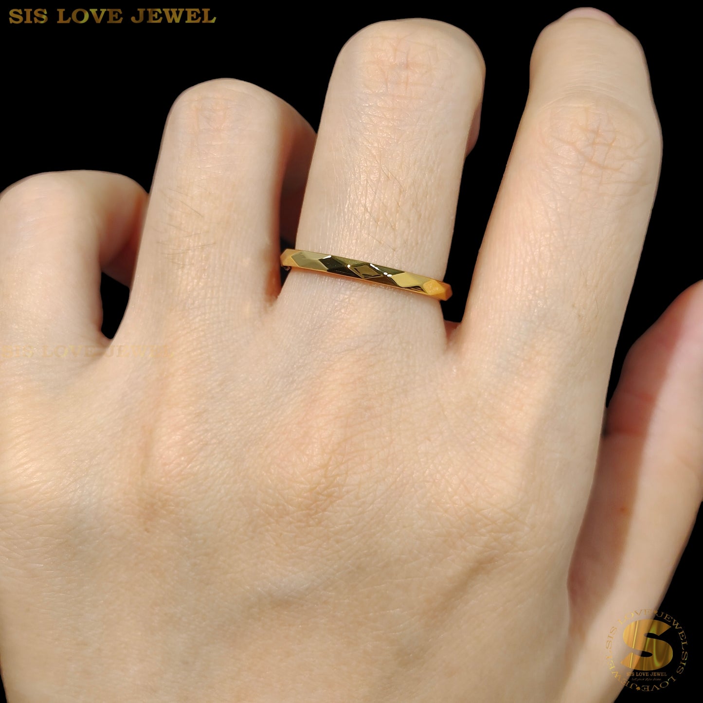 Simple Blink Blink Thin Ring R098