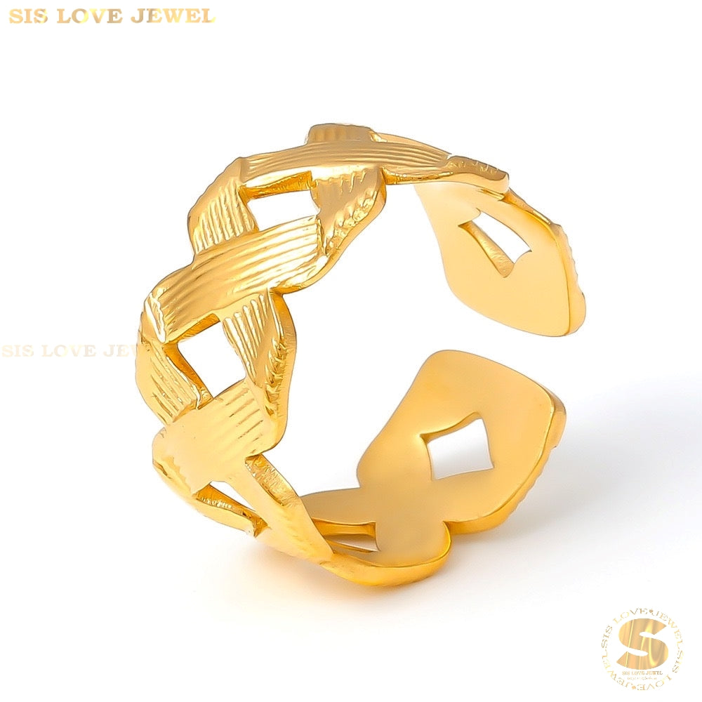 Simple Gold Plated Ring R109