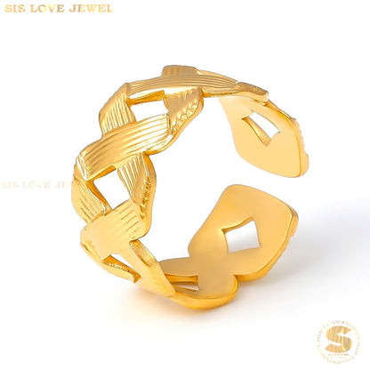 Simple Gold Plated Ring R109