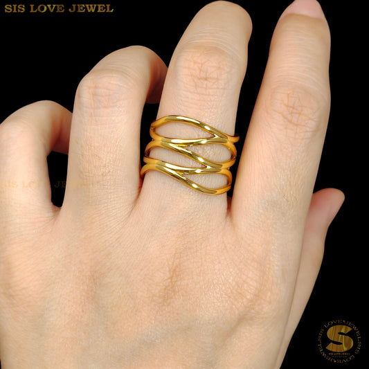 Cross Adjustable Ring R127