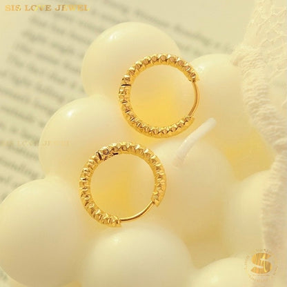 Dainty Rope Hoop Earrings S008