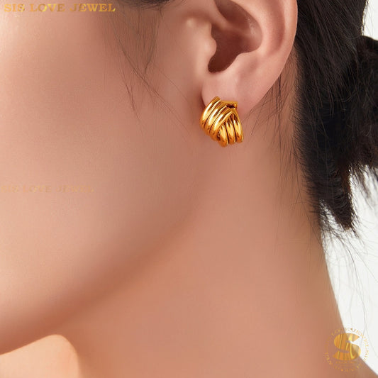 Minimalist Cross Stud Earrings S032