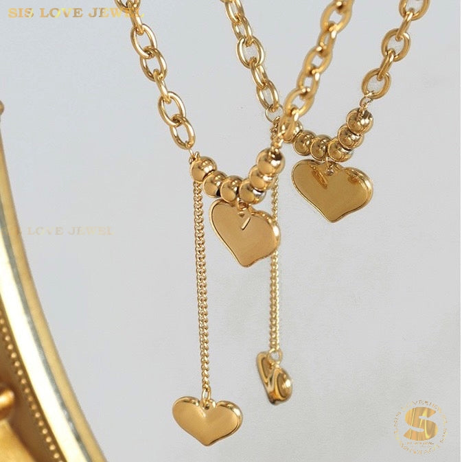 Double Love Pendant Necklace N088