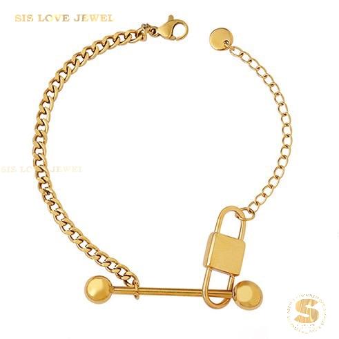 Lock Charm Bracelet B027
