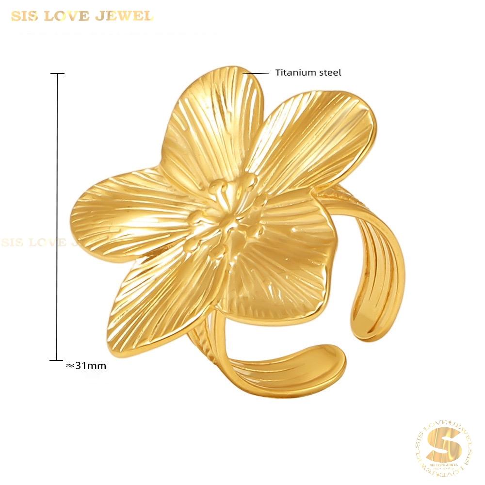 Big Flower Adjustable Ring R114