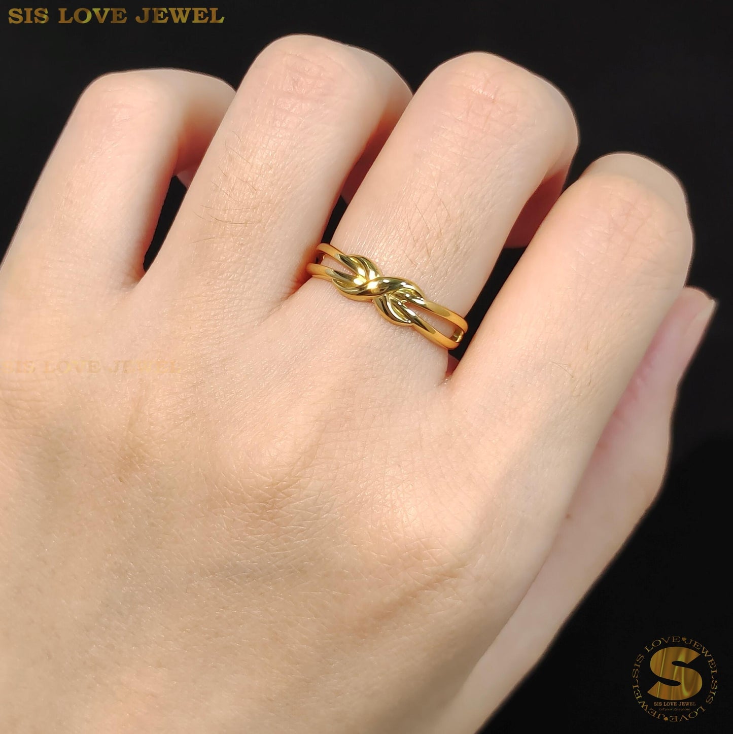 Infinity Gold Plated Ring R094