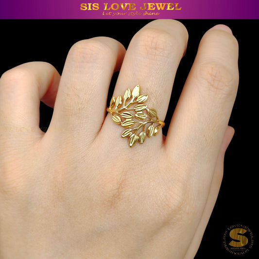 Adjustable Leaf Ring R126