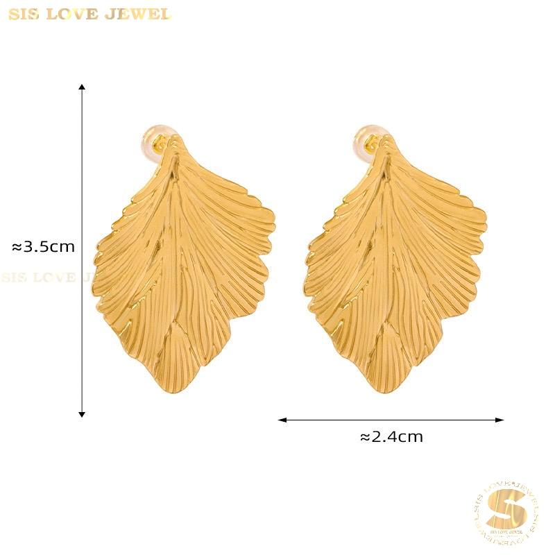 Dainty Leaf Hoop Earrings S029