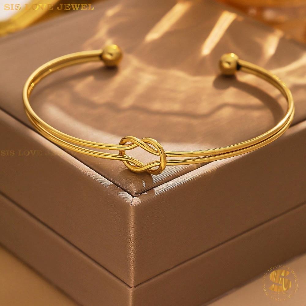 Lover's Knot Bangle H114 Gold