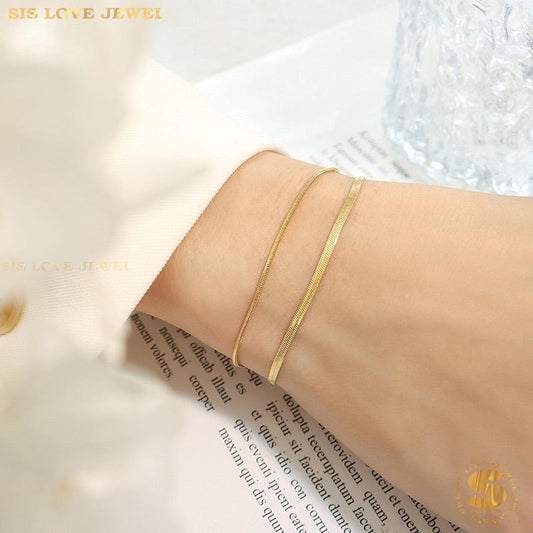 Double Layer Snake Chain Bracelet B108