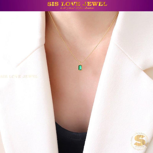 Green Zirconia Radiance Necklace N114