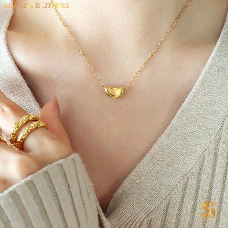 Mini Bean Pendant Necklace N109
