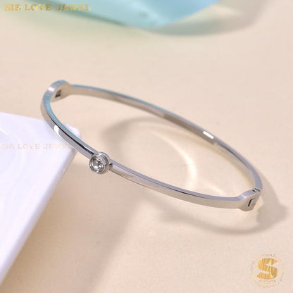 Signature Silver Bangle H094 Silver