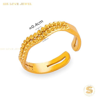 Simple Double Layer Ring R079