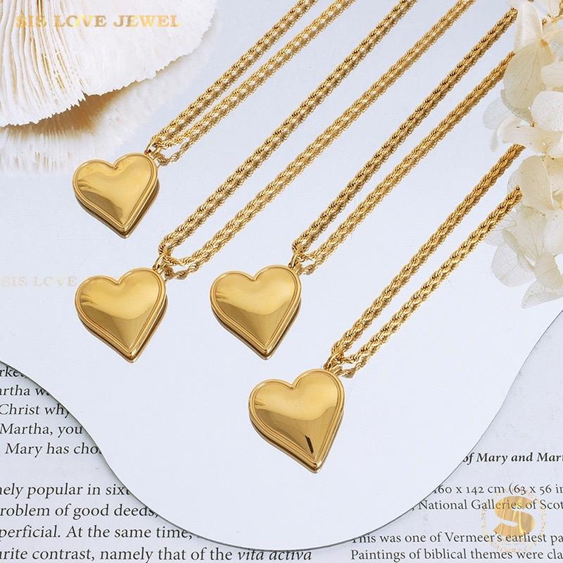 Trendy Twisted Chain Love Pendant Necklace N102