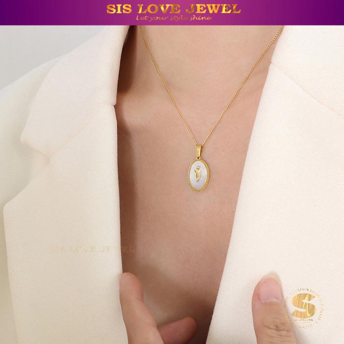 Tulip Shell Pendant Necklace N059